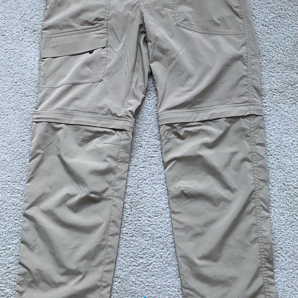 Columbia Women Khaki Convertible Cargo Hiking Pants (size 8 petite)